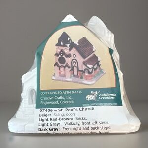 California Creations St. Paul Church 97406 Holiday Village Creative Crafts NEW